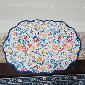 Pioneer Woman Floral Scalloped Table Placemats - Set Of 7